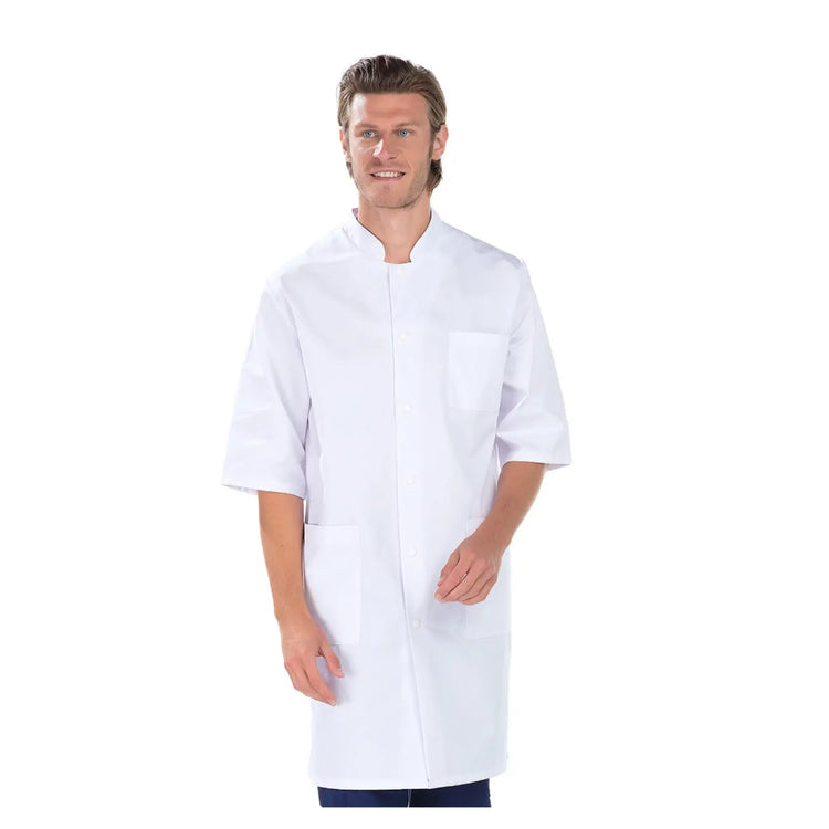 Stéphano - Blouse - Manches courtes - Homme - 100 cm My Blouse  Sergé-Blanc-B0-T5-XXL