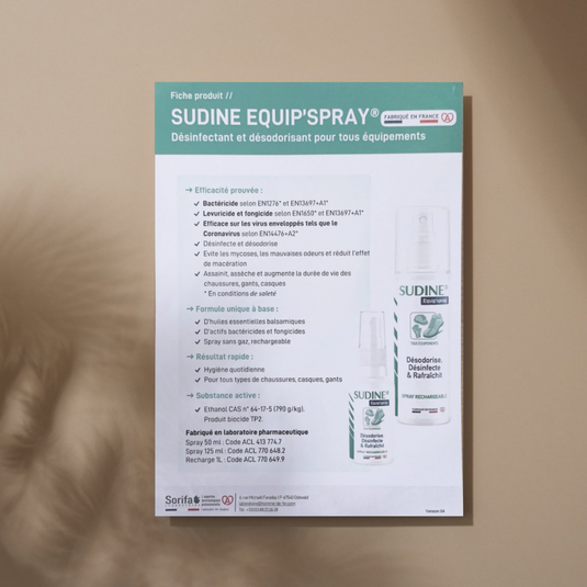 10 Sudine Equip Spray-Flyer - Mein Podologie-Produktblatt 