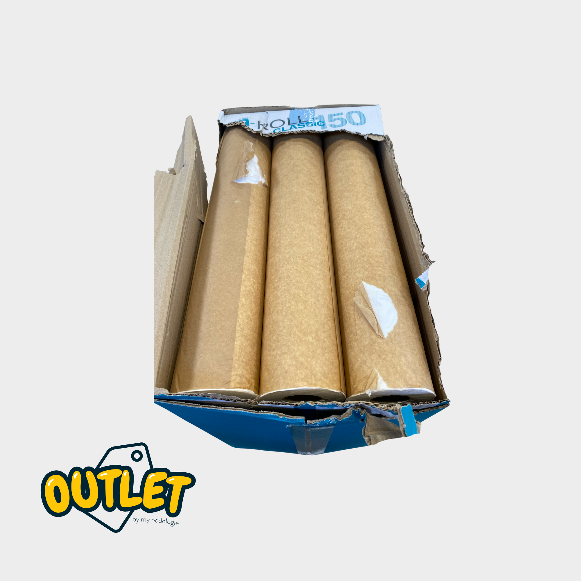 12 rouleaux Draps d'examen blancs lisses - 150 formats - 50 x 35 cm // Destockage Destockage 