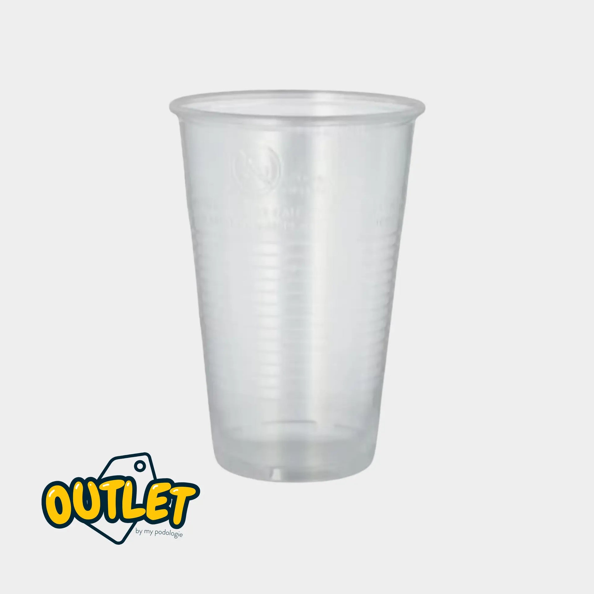50 Einwegbecher aus transparentem PLA MEDI STOCK 