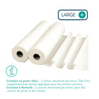 6 rolls of wide, smooth, white examination sheets - 135 sheets - 67 x 38 cm 