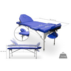 Klappbare Massageliege aus Aluminium 186 x 66 cm mit verstellbarer Rückenlehne – 7 Farben