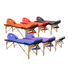 Klappbare Massageliege aus Holz 186 x 66 cm mit verstellbarer Rückenlehne – 6 Farben