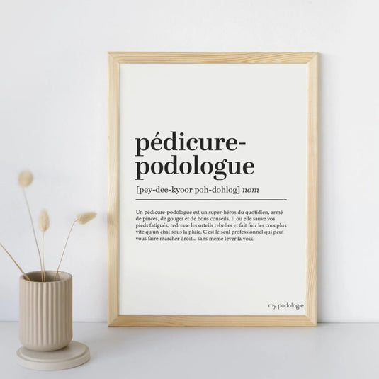 Dekoratives Poster für Fußpflege- und Fußpflegepraxis My Podologie 