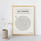 Dekoratives Labyrinth-Poster – Wartezimmer für die Praxis für Fußpflege und Podologie