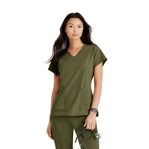 Aria - Tunique col V - Femme - Barco Unify BARCO  Vert Olive / XL