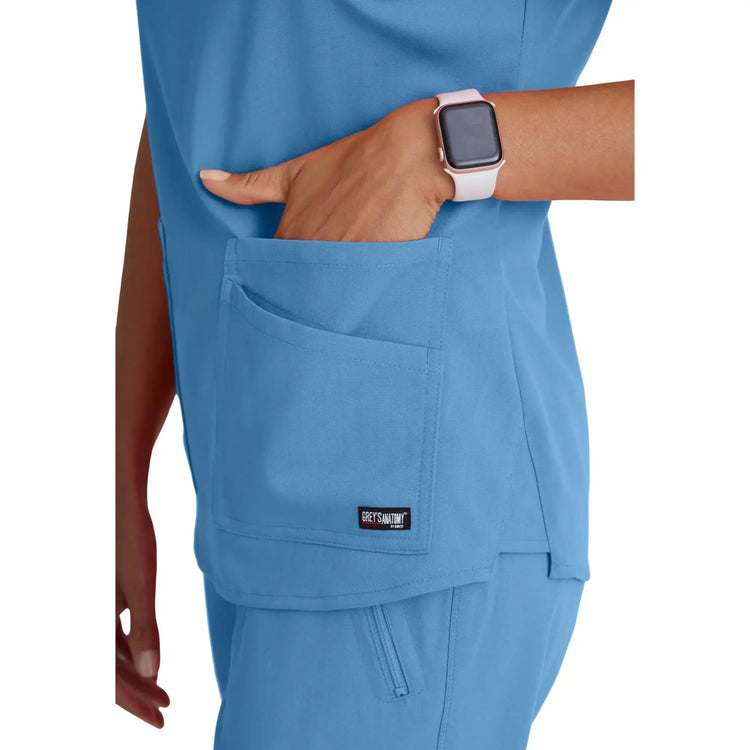 Aura – Tunika mit V-Ausschnitt – Damen – Grey’s Anatomy Stretch Grey’s Anatomy 