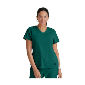 Aura – Tunika mit V-Ausschnitt – Damen – Grey’s Anatomy Stretch Grey’s Anatomy  Hunter Green / XL