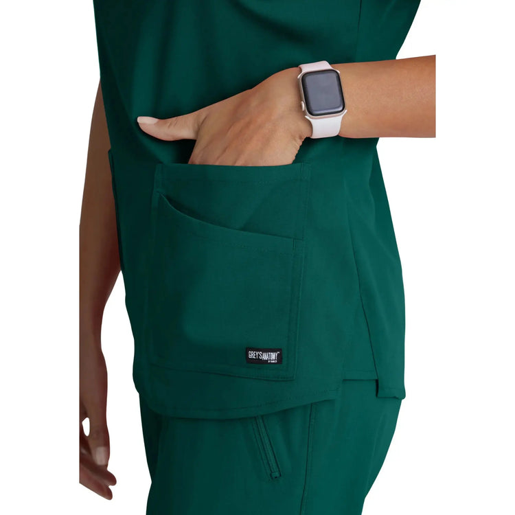 Aura – Tunika mit V-Ausschnitt – Damen – Grey’s Anatomy Stretch Grey’s Anatomy 