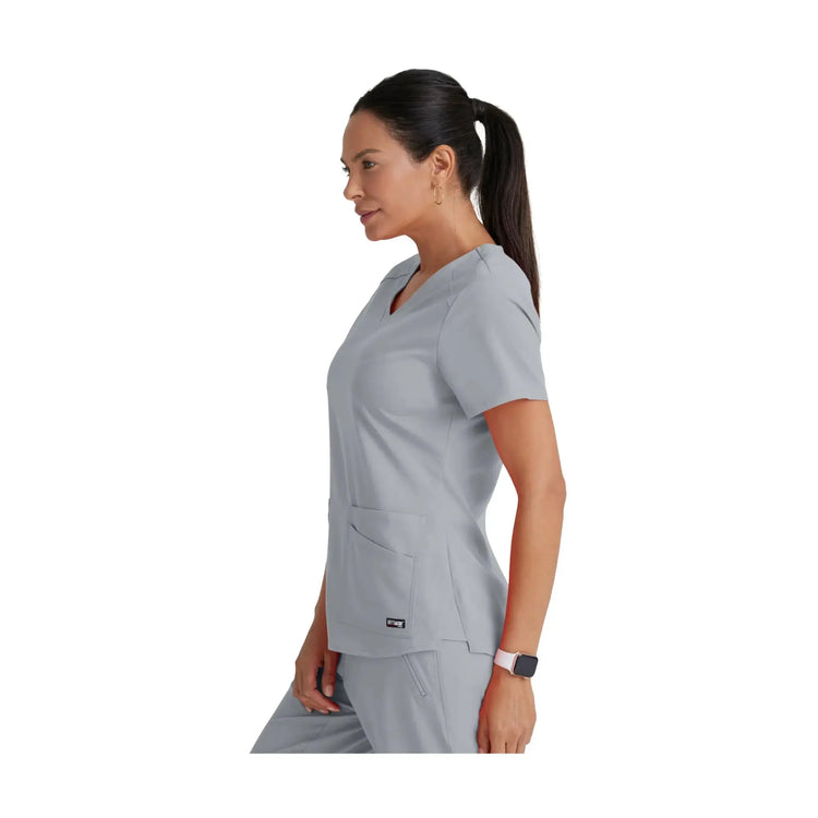 Aura – Tunika mit V-Ausschnitt – Damen – Grey’s Anatomy Stretch Grey’s Anatomy 