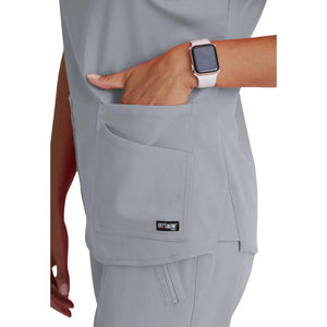 Aura – Tunika mit V-Ausschnitt – Damen – Grey’s Anatomy Stretch Grey’s Anatomy 