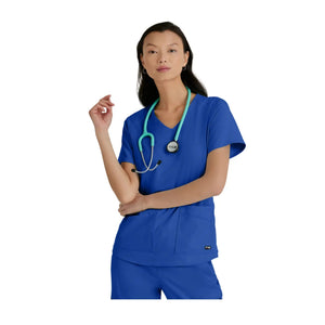 Aura – Tunika mit V-Ausschnitt – Damen – Grey’s Anatomy Stretch Grey’s Anatomy 