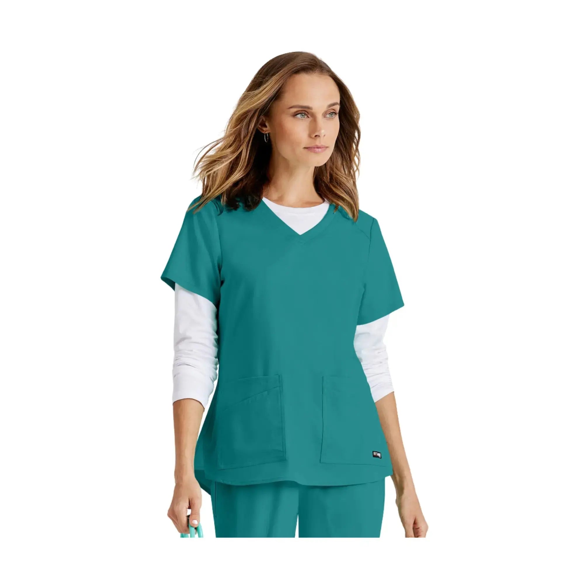 Aura – Tunika mit V-Ausschnitt – Damen – Grey’s Anatomy Stretch Grey’s Anatomy 