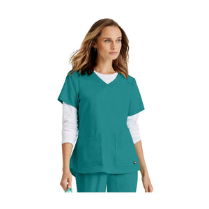 Aura – Tunika mit V-Ausschnitt – Damen – Grey’s Anatomy Stretch Grey’s Anatomy 