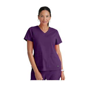 Aura – Tunika mit V-Ausschnitt – Damen – Grey’s Anatomy Stretch Grey’s Anatomy 