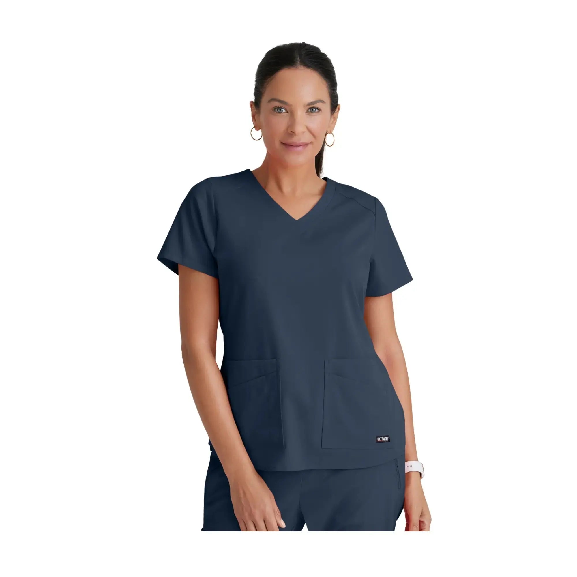 Aura – Tunika mit V-Ausschnitt – Damen – Grey’s Anatomy Stretch Grey’s Anatomy 