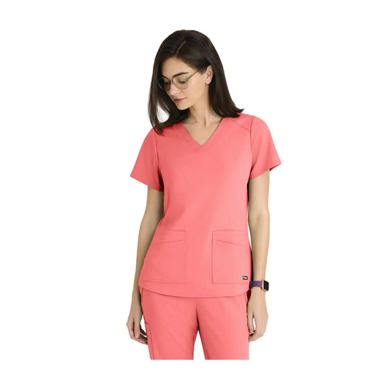 Aura – Tunika mit V-Ausschnitt – Damen – Grey’s Anatomy Stretch Grey’s Anatomy 