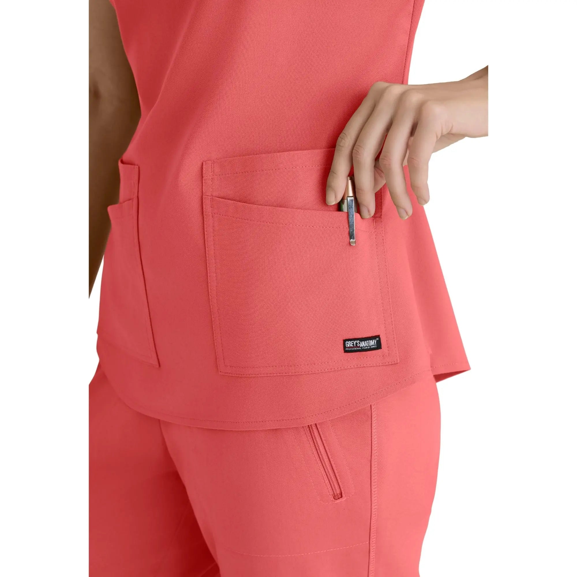 Aura – Tunika mit V-Ausschnitt – Damen – Grey’s Anatomy Stretch Grey’s Anatomy 