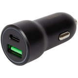 Dual USB 3.0 and USB-C car charger