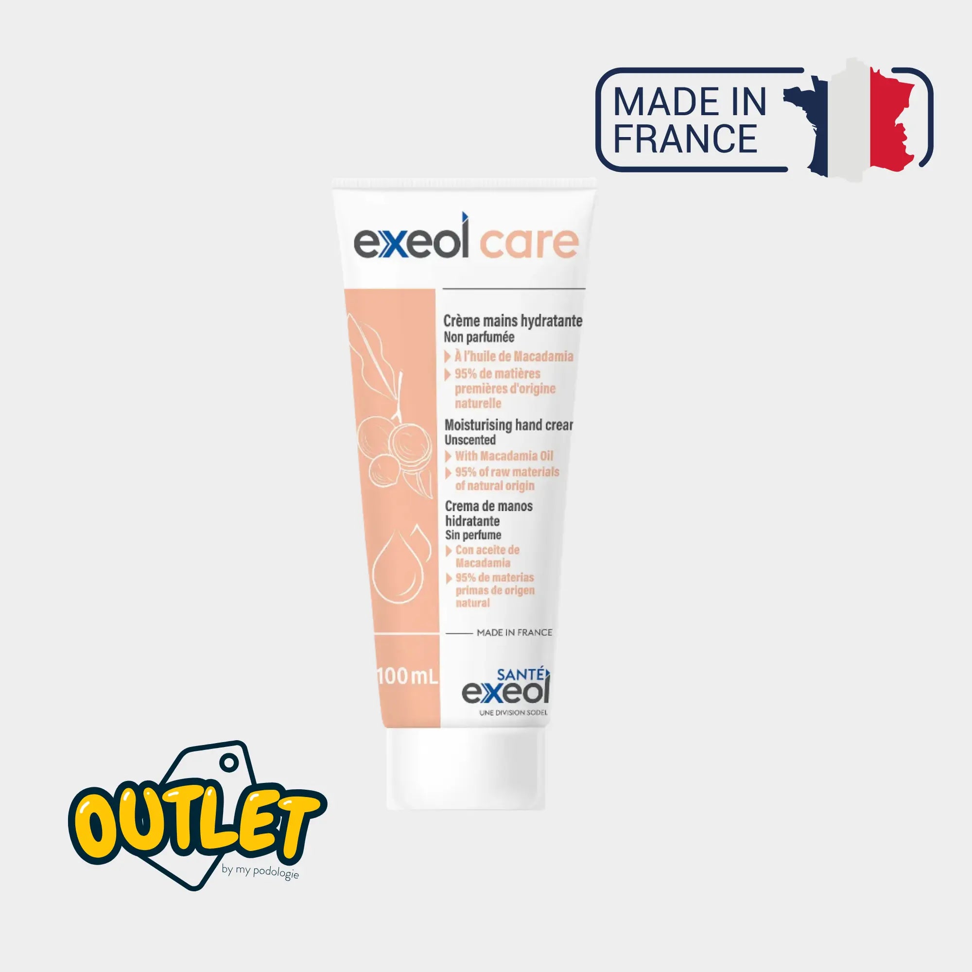 Feuchtigkeitsspendende Handcreme - 100 ml - Exeol Care - Sodel // Veraltetes Datum Exeol 