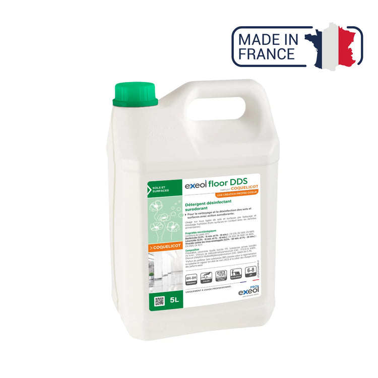 Exeol Floor DDS - Détergent désinfectant surodorant sols et surfaces - Sodel Exeol 