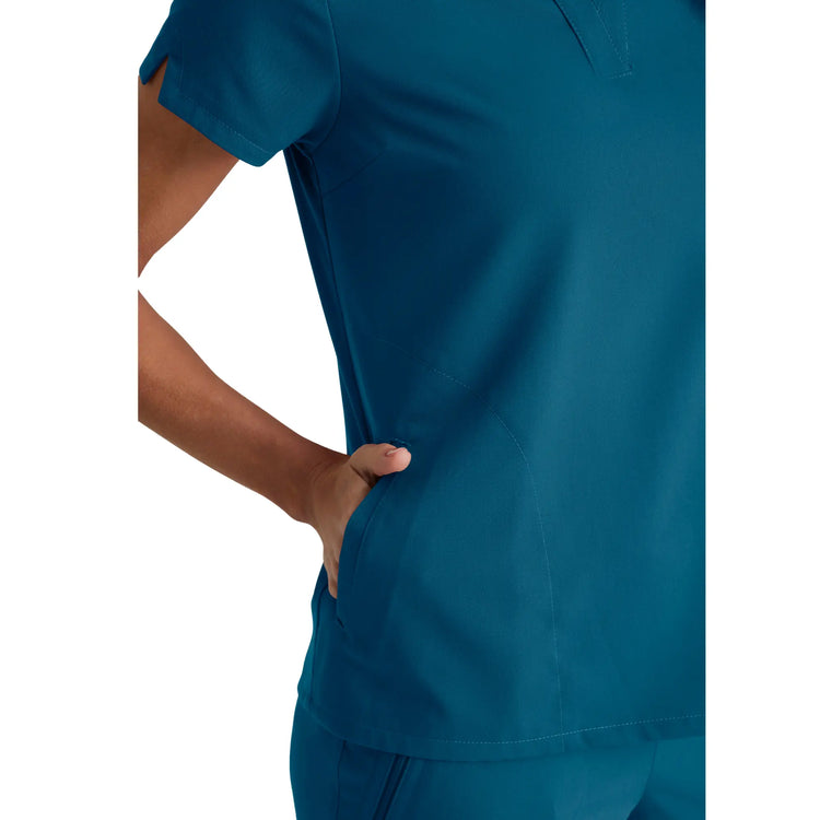 Flora - Tunique col à bande - Femme - Grey’s Anatomy Stretch Grey’s Anatomy 