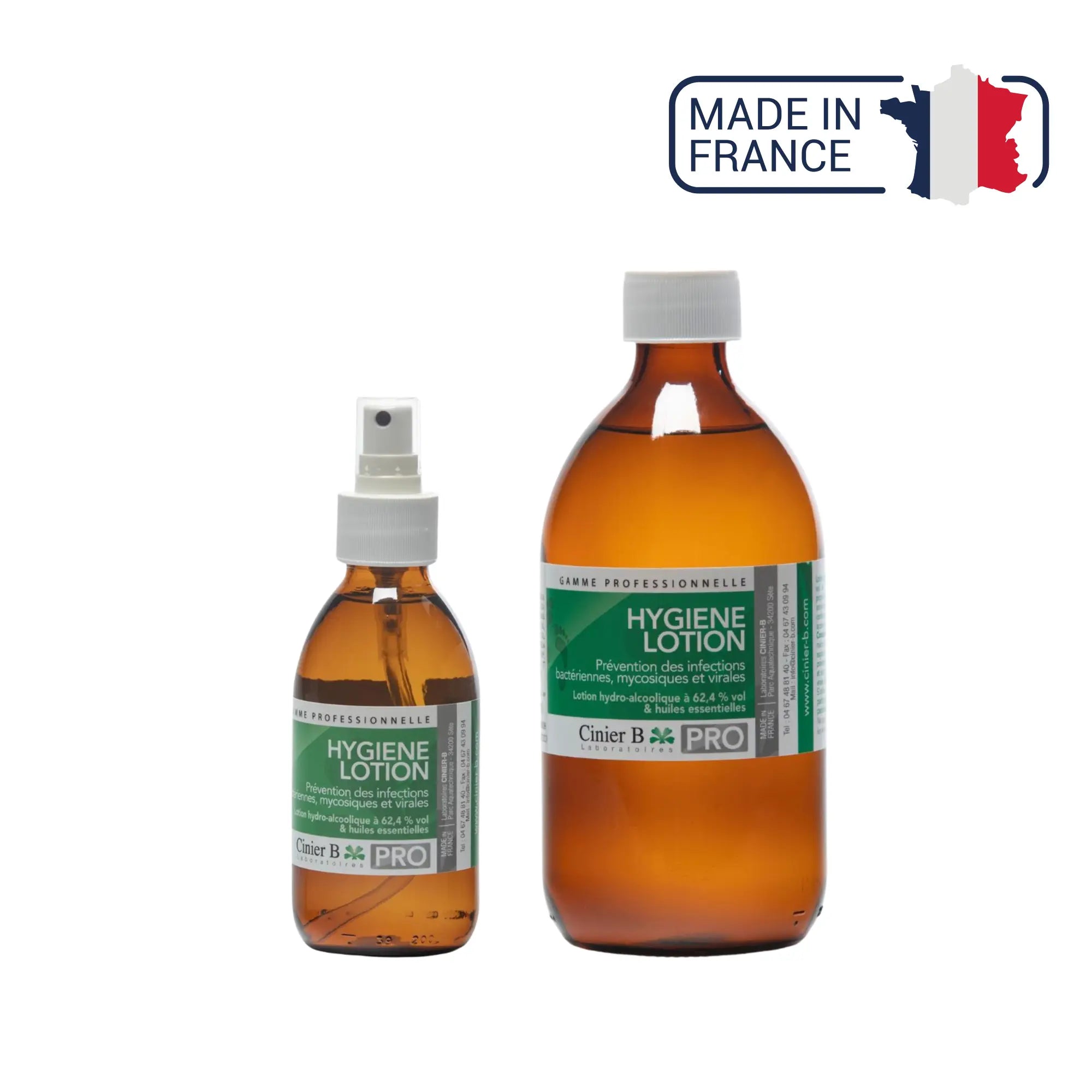 Hygiène Lotion Prévention - Pieds Mains Ongles - 2 contenances - Laboratoires Cinier B Laboratoires Cinier B 