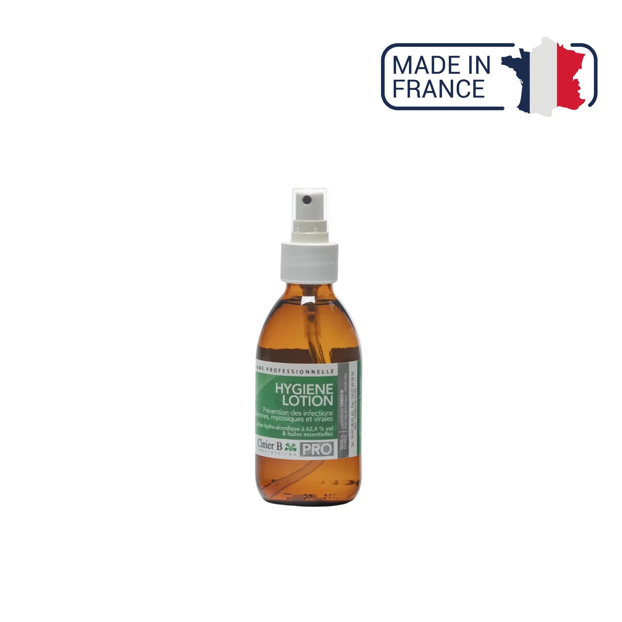 Hygiène Lotion Prévention - Pieds Mains Ongles - 2 contenances - Laboratoires Cinier B Laboratoires Cinier B  Spray 200 ml