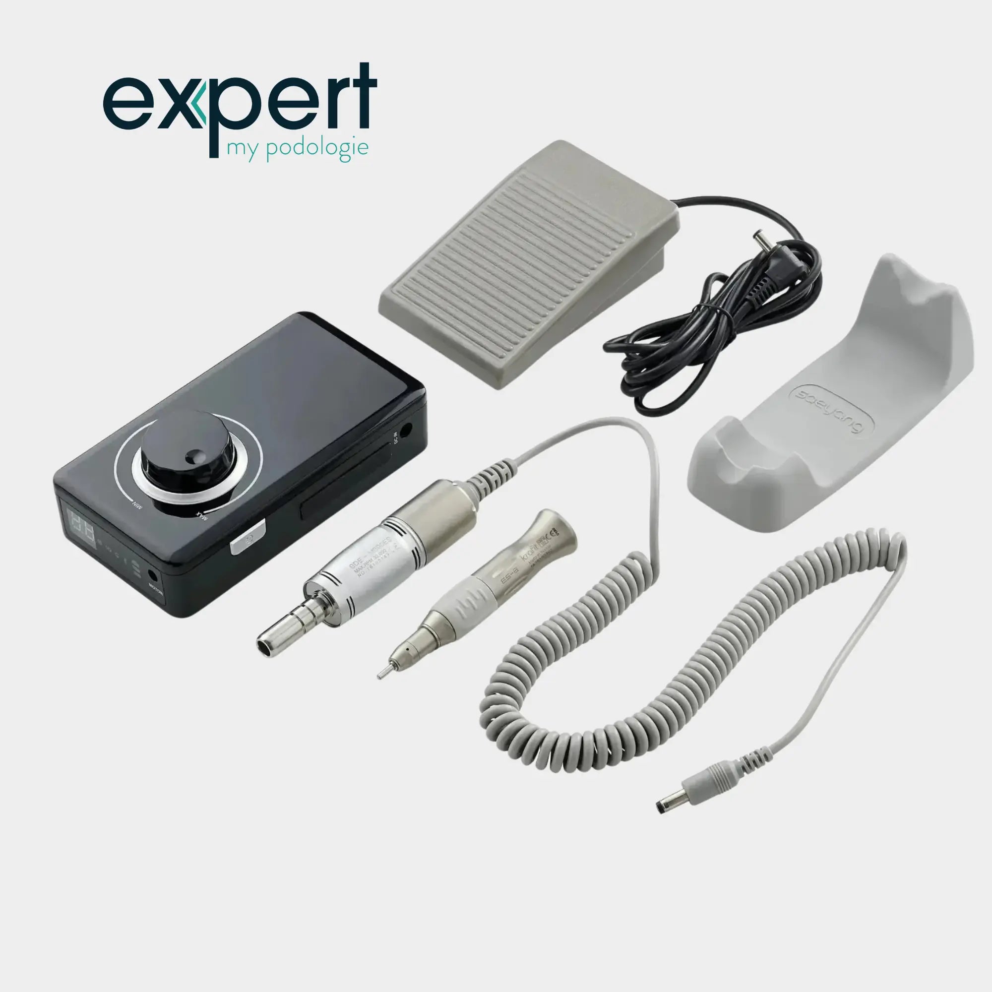 Kit micromoteur portable PODO38S - Noir - 30 000 tr/min - Avec pièce à main démontable Expert 