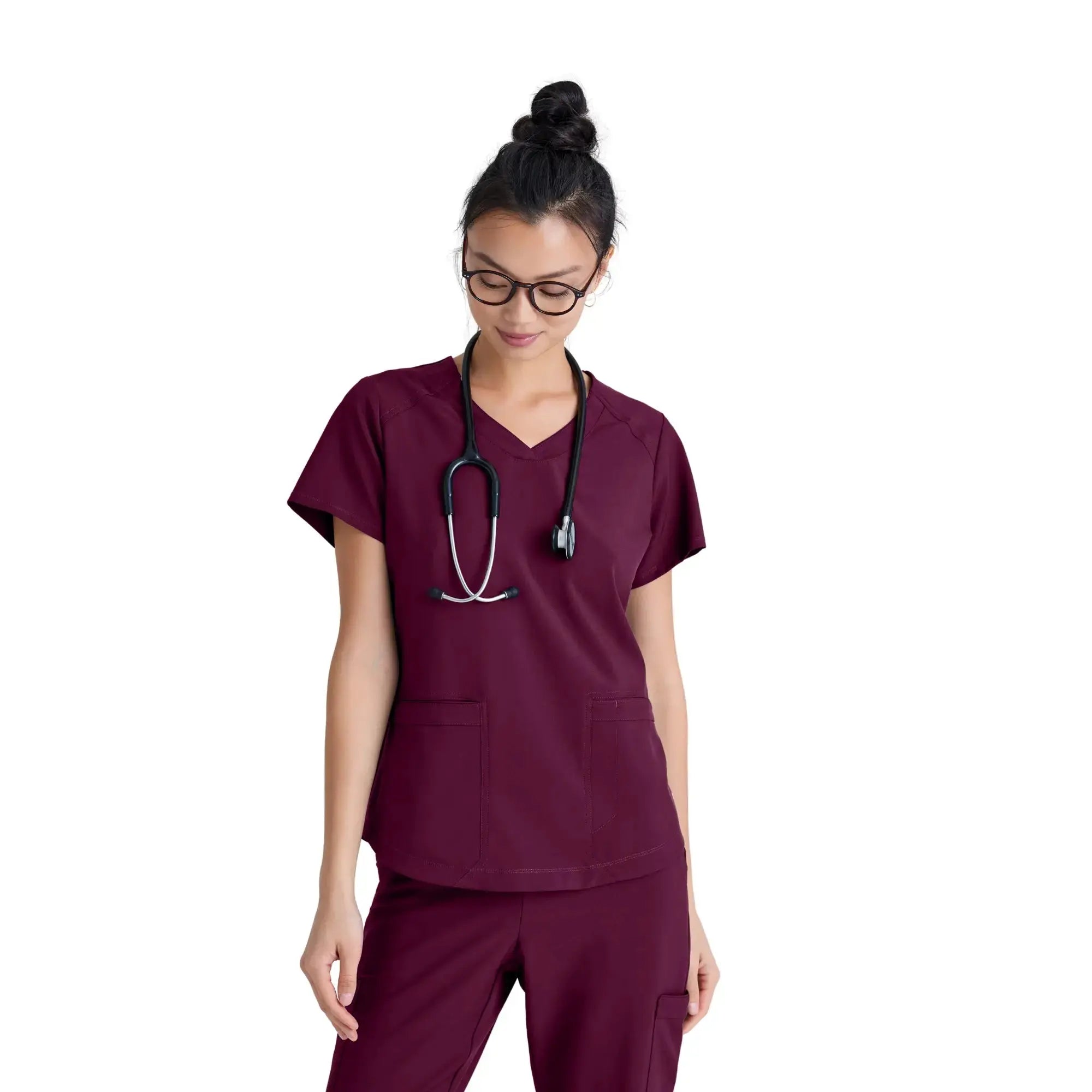 Luma – Tunika mit V-Ausschnitt – Damen – Grey’s Anatomy Evolve Grey’s Anatomy  Bordeaux / XL
