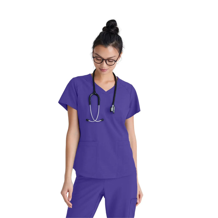 Luma – Tunika mit V-Ausschnitt – Damen – Grey’s Anatomy Evolve Grey’s Anatomy  Raisin / XL