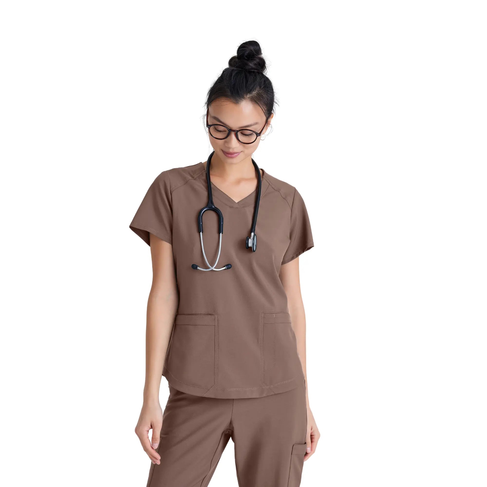 Luma - Tunique col V - Femme - Grey’s Anatomy Evolve Grey’s Anatomy  Taupe / XL