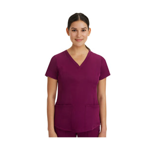 Monique - Tunique médicale - Col V - Femme - Healing Hands - 2 Healing Hands  Bordeaux / 3XL