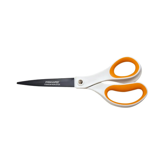 Antihaftbeschichtete Metallschere - Weiß / Orange - 21 cm - Fiskars - My Podologie