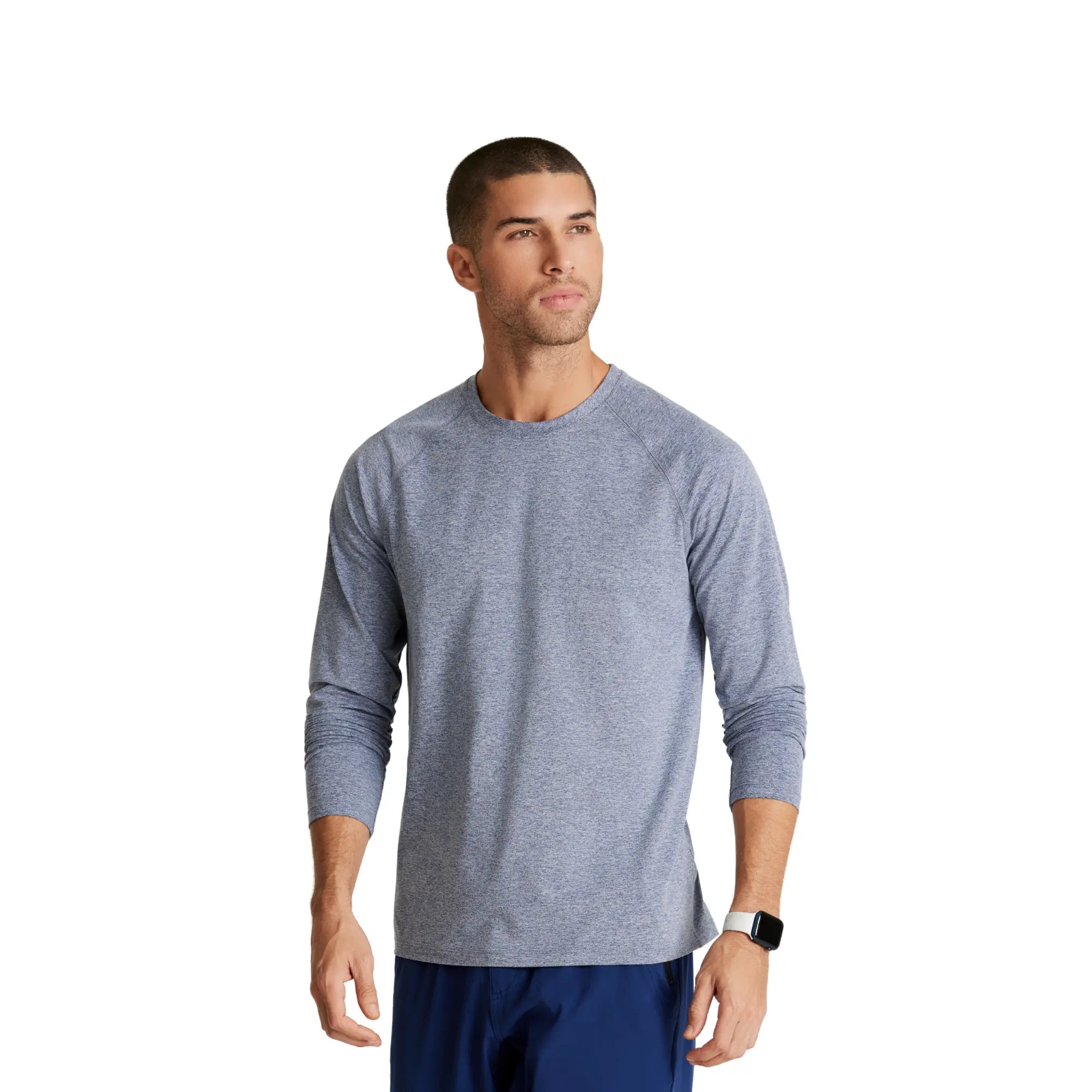 Oslo - T-shirt technique manches longues - Homme - Barco One BARCO  Bleu Marine Chiné / XL