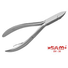 Nagelzange - Edelstahl - Satinierte Oberfläche - Gerader Schnitt - Flache und abgerundete Backen - 13 cm - Sam
