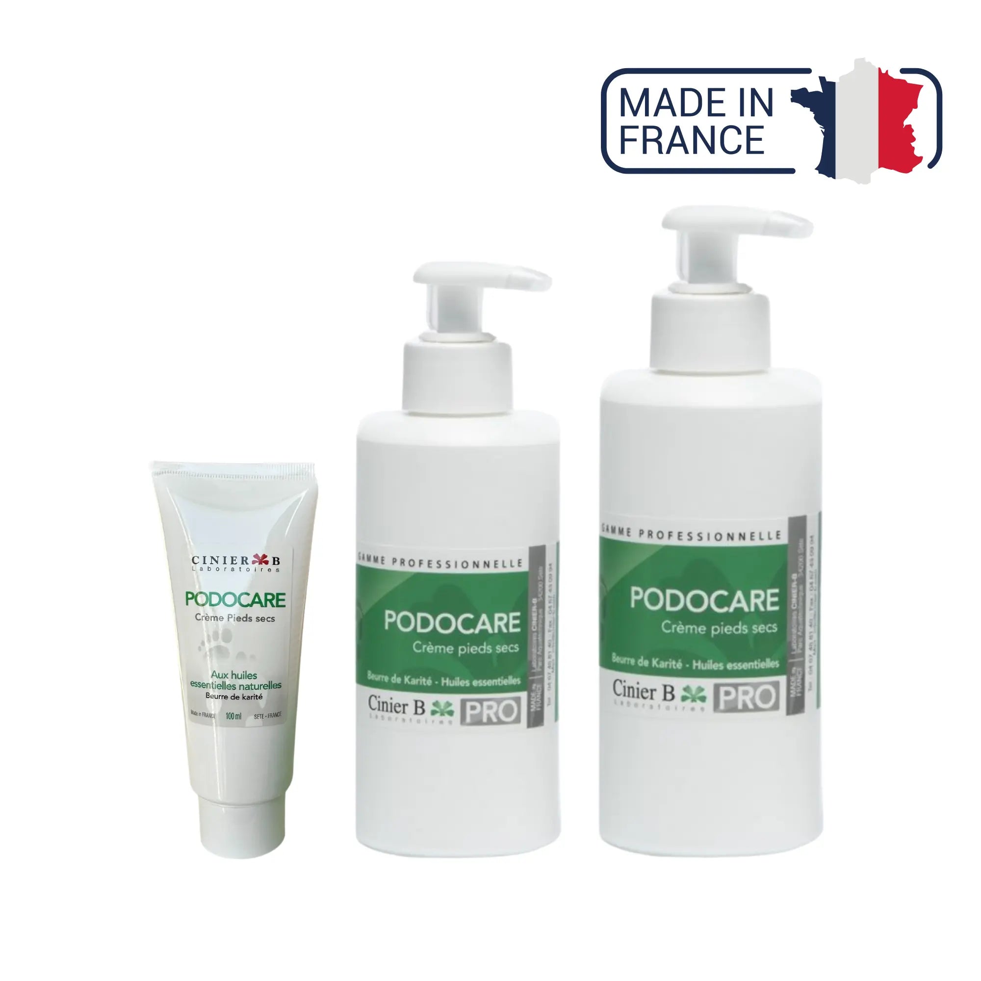 Podocare Crème Pieds Secs - 3 contenances - Laboratoires Cinier B Laboratoires Cinier B 