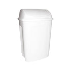 Basic-Mülleimer aus Kunststoff, 50 l, Weiß