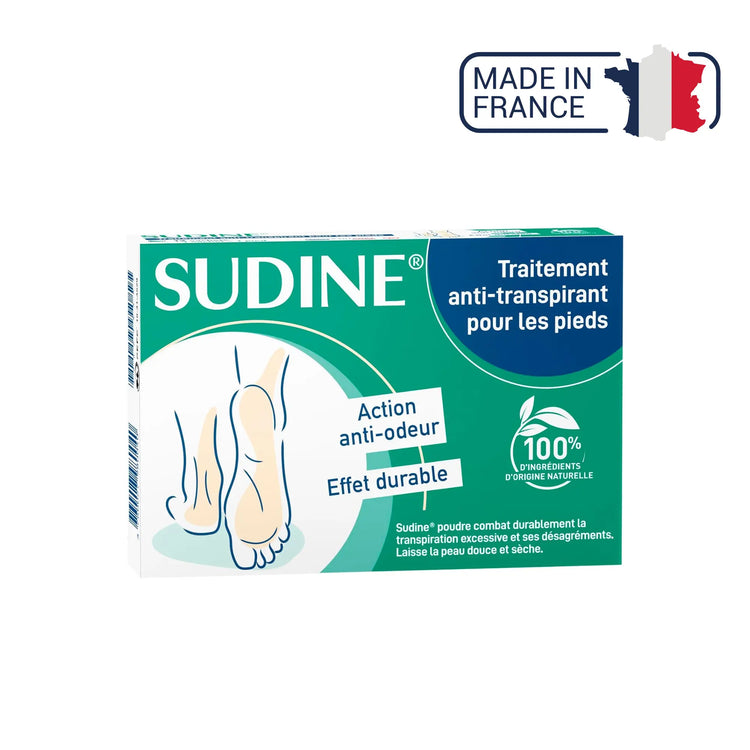 Poudre traitement anti-transpirant pour les pieds - Sudine Laboratoire Sorifa 
