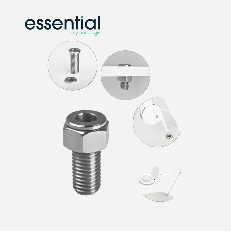 Röhrenförmiger Vergrößerungslampenhalter aus Edelstahl – Essential von My Podologie Essential 