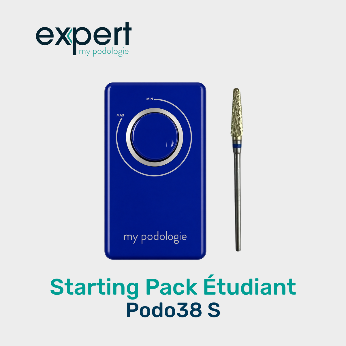 „Häusliche Pflege“-Studenten-Startpaket – 1 blauer Podo38S-Mikromotor + 1 Wolframkarbid-Nagelschneider